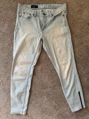 J. Crew Light Blue and White Striped Pants